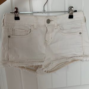 Express Jeans, white shorts with detail.